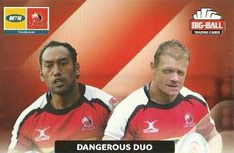 DANGEROUS DUO - 2012 BIG BALL RUGBY COMBINATION CARD 109