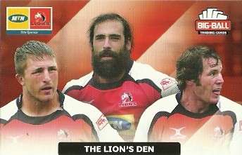 THE LION'S DEN - 2012 BIG BALL RUGBY COMBINATION CARD 110