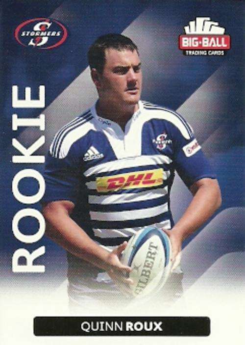 QUINN ROUX - 2012 BIG BALL RUGBY ROOKIE CARD 190