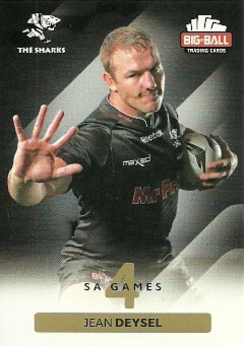 JEAN DEYSEL - 2012 BIG BALL RUGBY BASE CARD 223