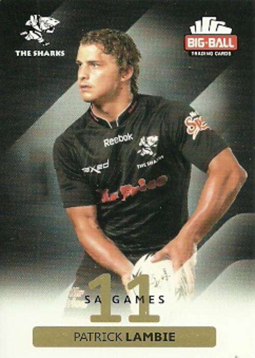 PATRICK LAMBIE - 2012 BIG BALL RUGBY BASE CARD 236