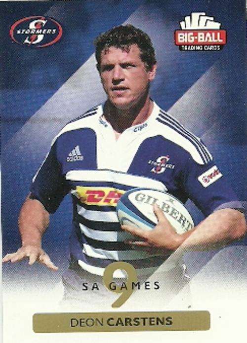 DEON CARSTENS - 2012 BIG BALL RUGBY BASE CARD 169