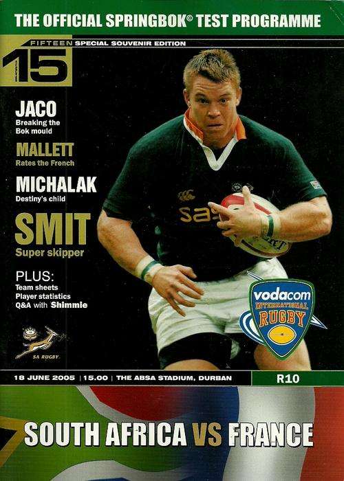 South Africa v France 2005 1st Test Match Programme