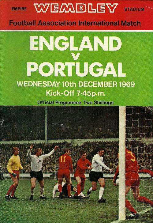 England v Portugal 1969 International Friendly Match Programme