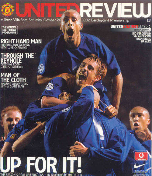 Manchester United v Aston Villa 2002/03 Premiership League Match Programme