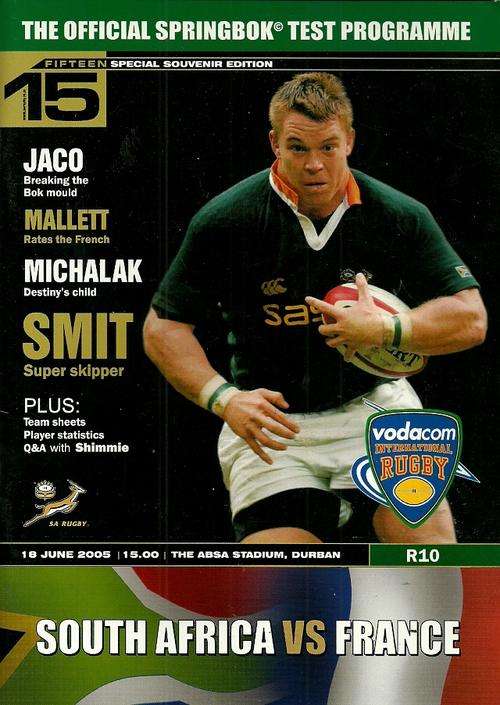 South Africa v France 2005 1st Test Match Programme