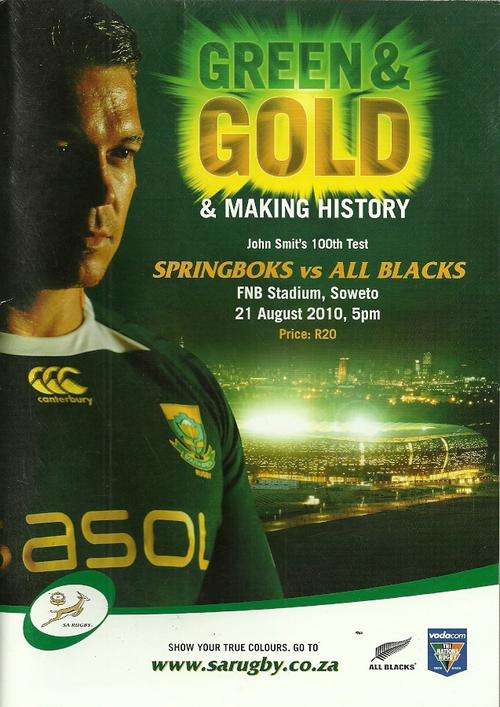 South Africa v New Zealand 2010 Tri Nations Match Programme