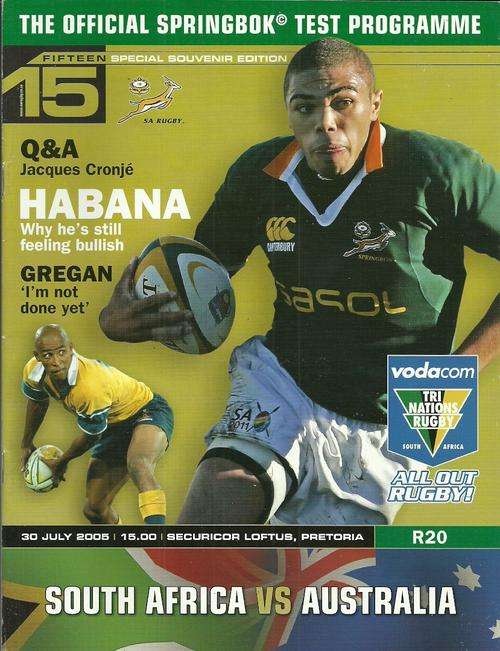 South Africa v Australia 2005 Tri Nation Match Programme