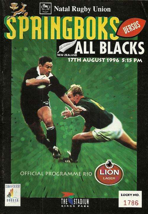 South Africa v New Zealand 1996 1st Test Match Programme