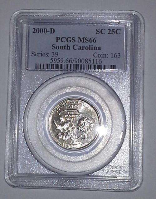 South Carolina State 2000-D 25C PCGS Graded MS66