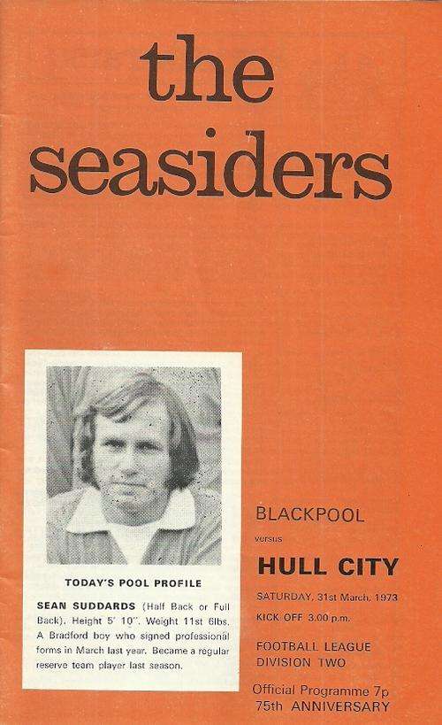 Blackpool v Hull City 1972/73 League Divison 2 Match Programme