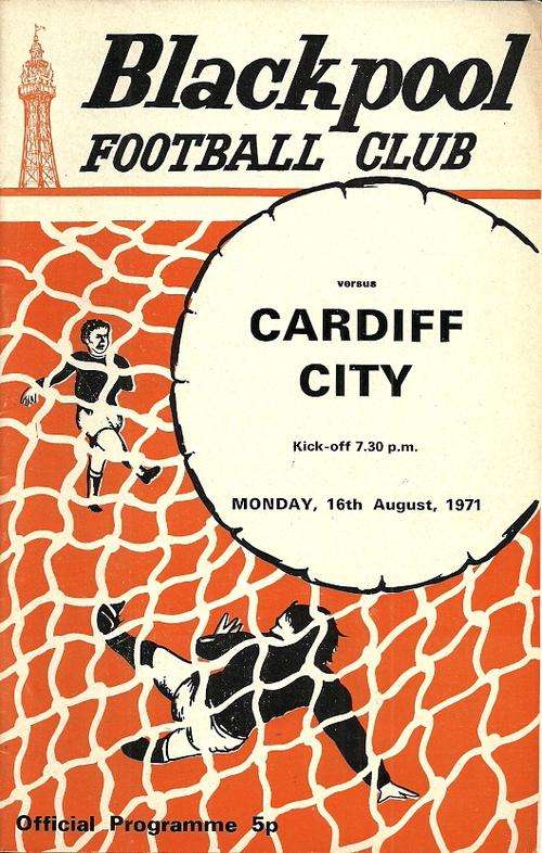 Blackpool v Cardiff City 1971/72 League Divison 2 Match Programme