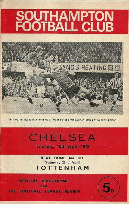 Southampton v Chelsea 1971/72 League Divison 1 Match Programme