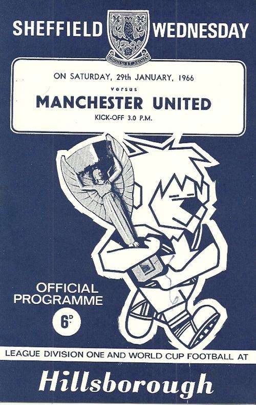 Sheffield Wednesday v Manchester United 1965/66 League Divison 1 Match Programme