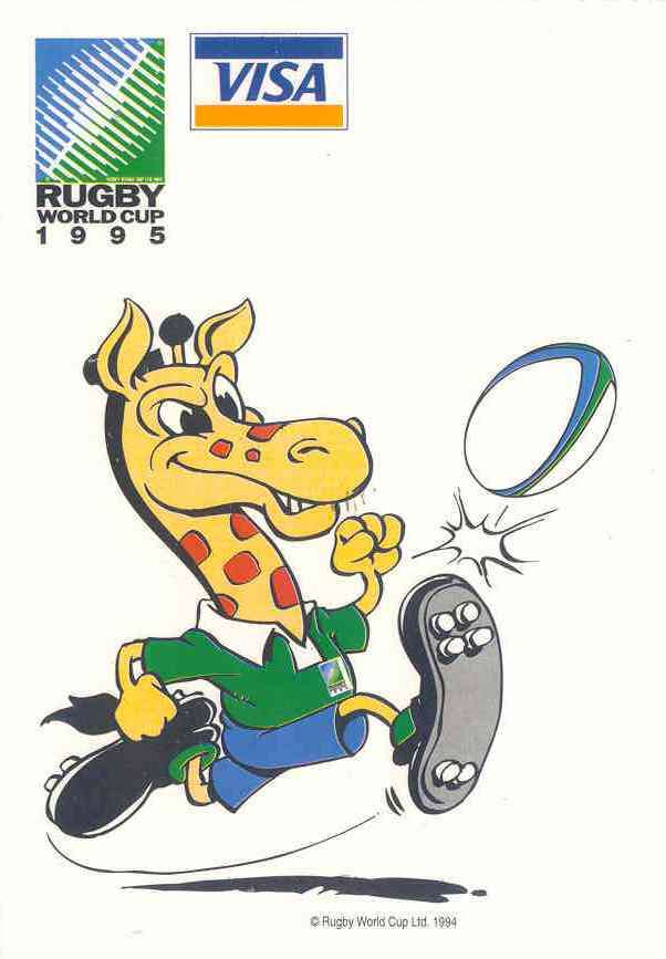 Ruggles The Mascot - 1995 Rugby World Cup Official Postcard