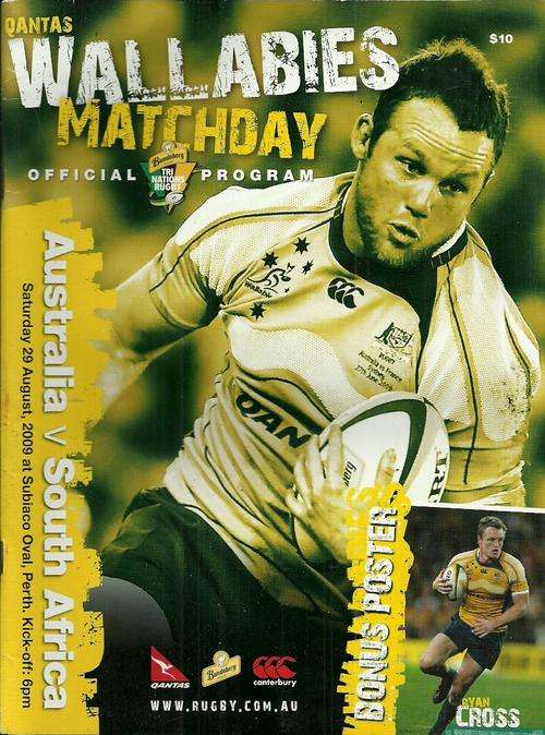Australia v South Africa 2009 Tri Nations 1st Test Match Programme