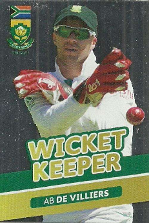 AB DE VILLIERS - 2014 BIG BALL HEROES WICKET KEEPER FOIL CARD # 042