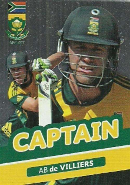 AB DE VILLIERS - 2014 BIG BALL HEROES CAPTAIN FOIL CARD # 067