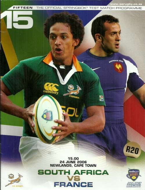 South Africa v France 2006 Test Match Programme