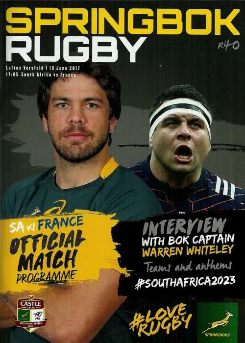 South Africa v France 2017 1st Test Match Programme