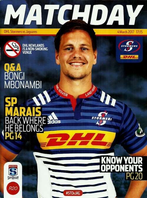 Stormers v Jaguares 2017 SupeRugby Match Programme