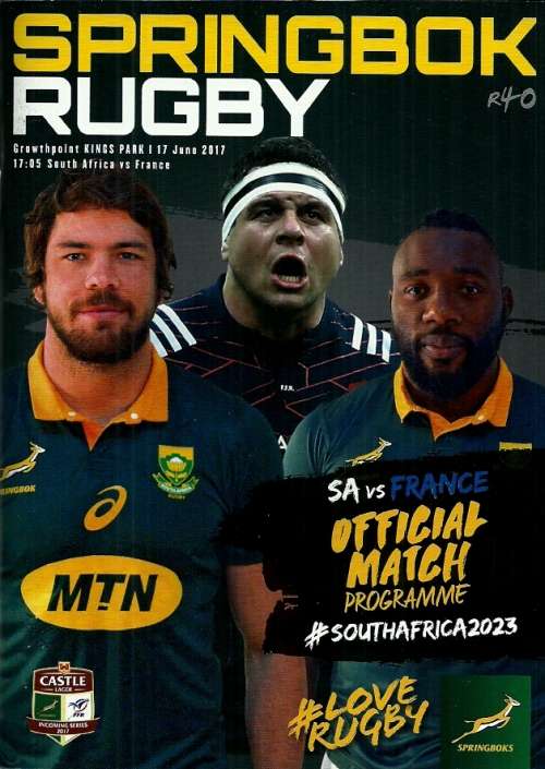 South Africa v France 2017 2nd Test Match Programme
