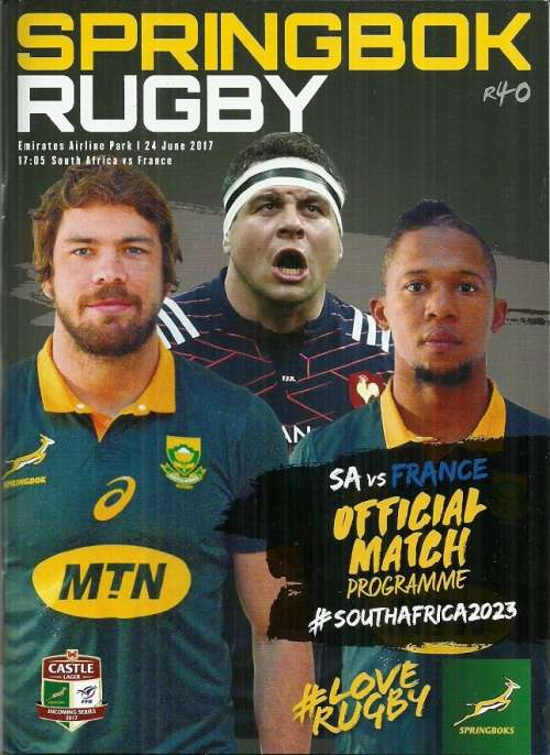 South Africa v France 2017 3rd Test Match Programme