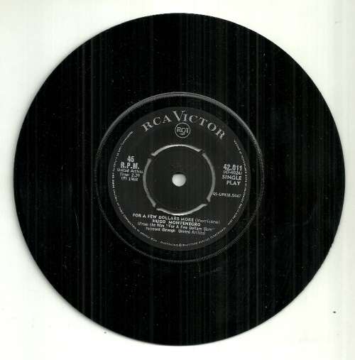 Hugo Montenegro - For A Few Dollars More 7` Single Vinyl Record