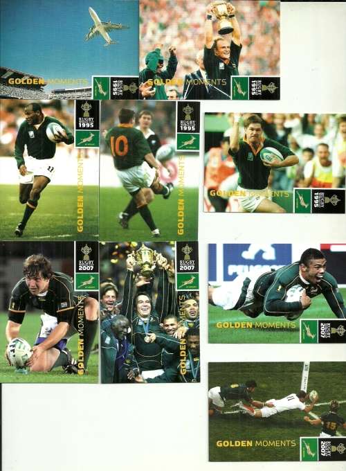 2011 Big Ball Rugby World Cup - Collection of 9 Golden Moments Cards