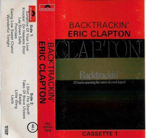 Eric Clapton Backtrackin` (Part 1) Cassette Tape