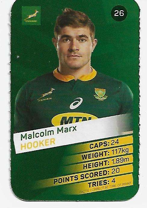 2019 Pick n Pay Rugby Super Cards - Malcolm Marx Card # 28