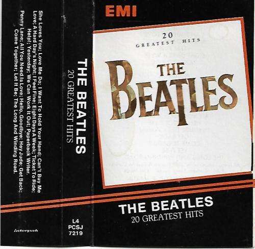 The Beatles 20 Greatest Hit Cassette Tape