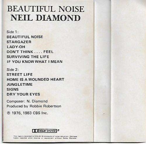Neil Diamond - Beautiful Noise Cassette Tape
