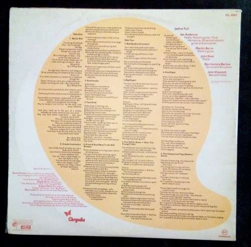 Jethro Tull - Too Old to Rock N` Roll: Too Young to Die LP Vinyl Record