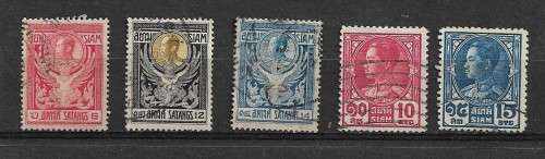 Siam (Thailand) 1910 & 1928 Stamps Collection Fine Used
