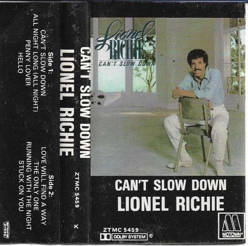 Lionel Richie - Can't Slow Down Cassette Tape