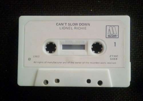 Lionel Richie - Can't Slow Down Cassette Tape