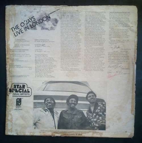 The O`Jays - Live in London LP Vinyl Record