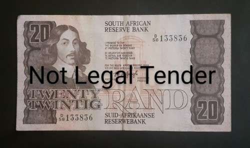 South Africa - Twenty Rand TW de Jongh Bank Note - AU