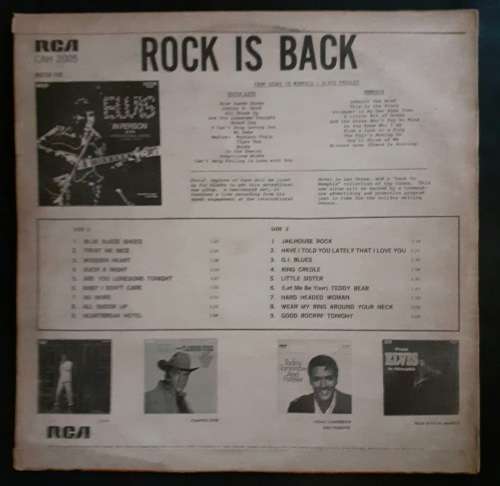 Elvis Presley - Rock Is Back - Elvis Is King! LP Vinyl Record