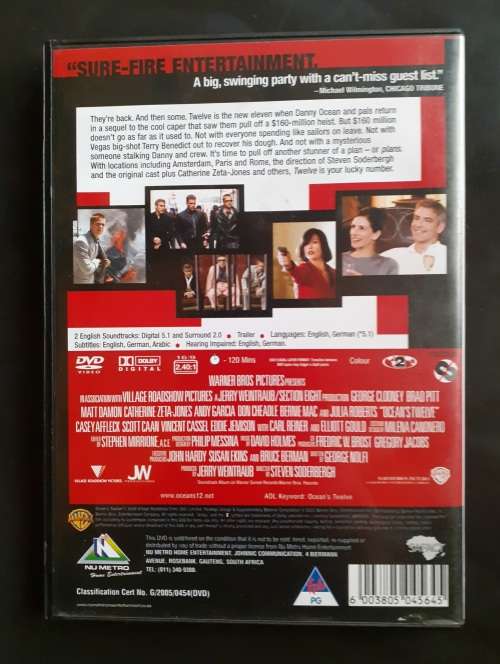 Ocean`s Twelve - George Clooney & Brad Pitt (DVD)