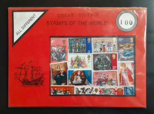 Collection of 100 Great Britain Stamps