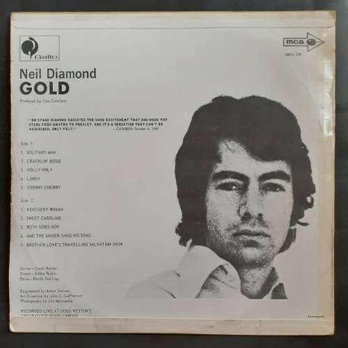 Neil Diamond - Gold LP Vinyl Record