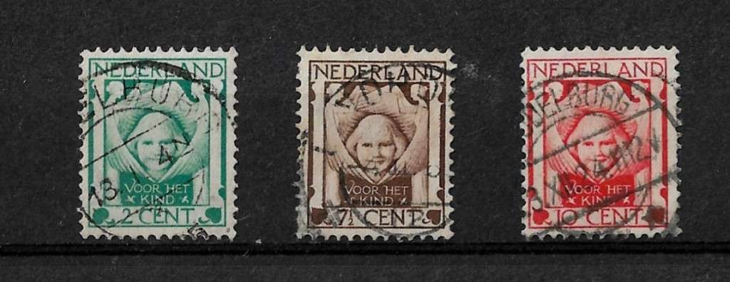 Netherlands - 1924 Child Care Full Set of 3 Stamps Fine Used