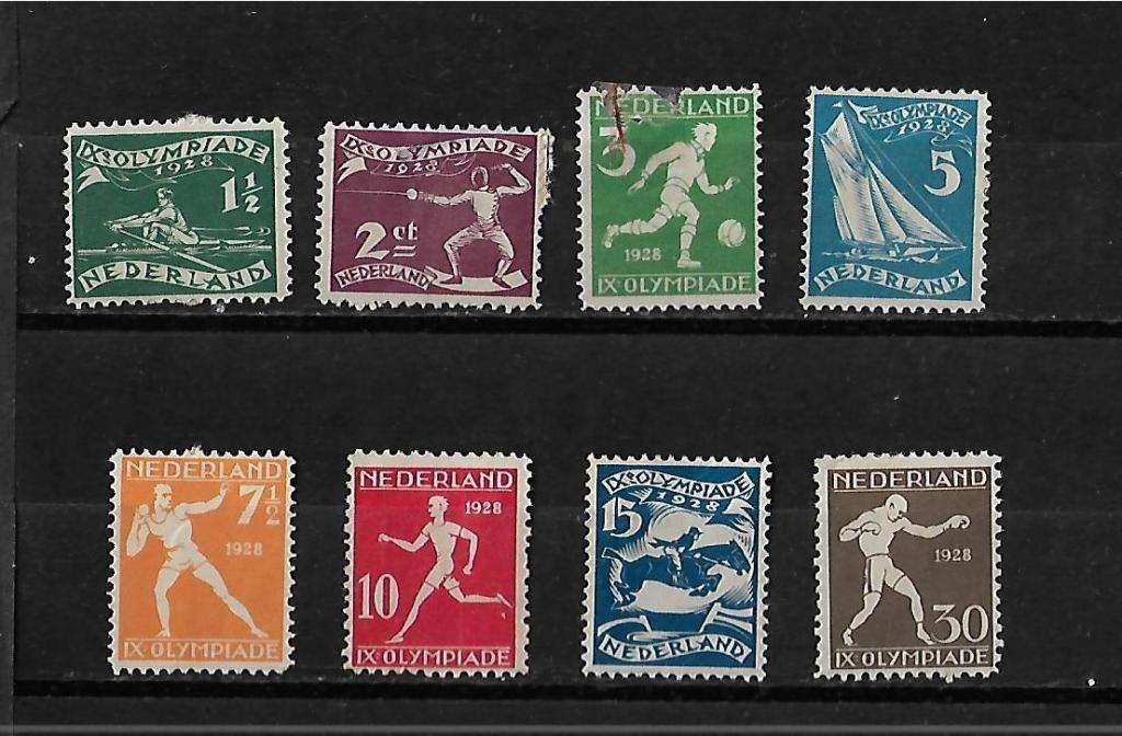 Netherlands - 1928 Olympics Full Set of 8 Stamp MH