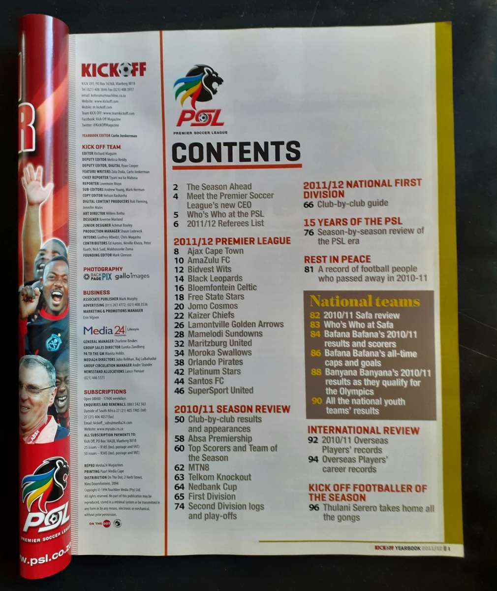 Kick Off PSL 2011/2012 Year Book