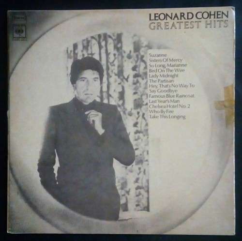 Leonard Cohen Greatest Hits LP Vinyl Record