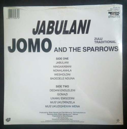 Jomo and The Sparrows - Jabulani LP Vinyl Record (New and Sealed)