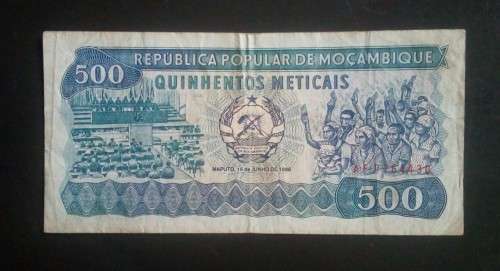 Mozambique - 1986 500 Meticais Bank Note - VG