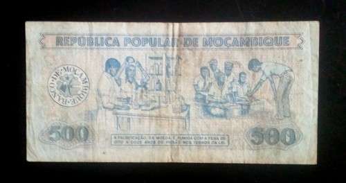 Mozambique - 1986 500 Meticais Bank Note - VG
